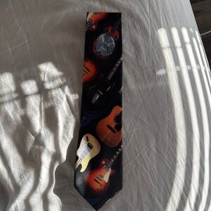 Guitar Patterned Neck Tie
